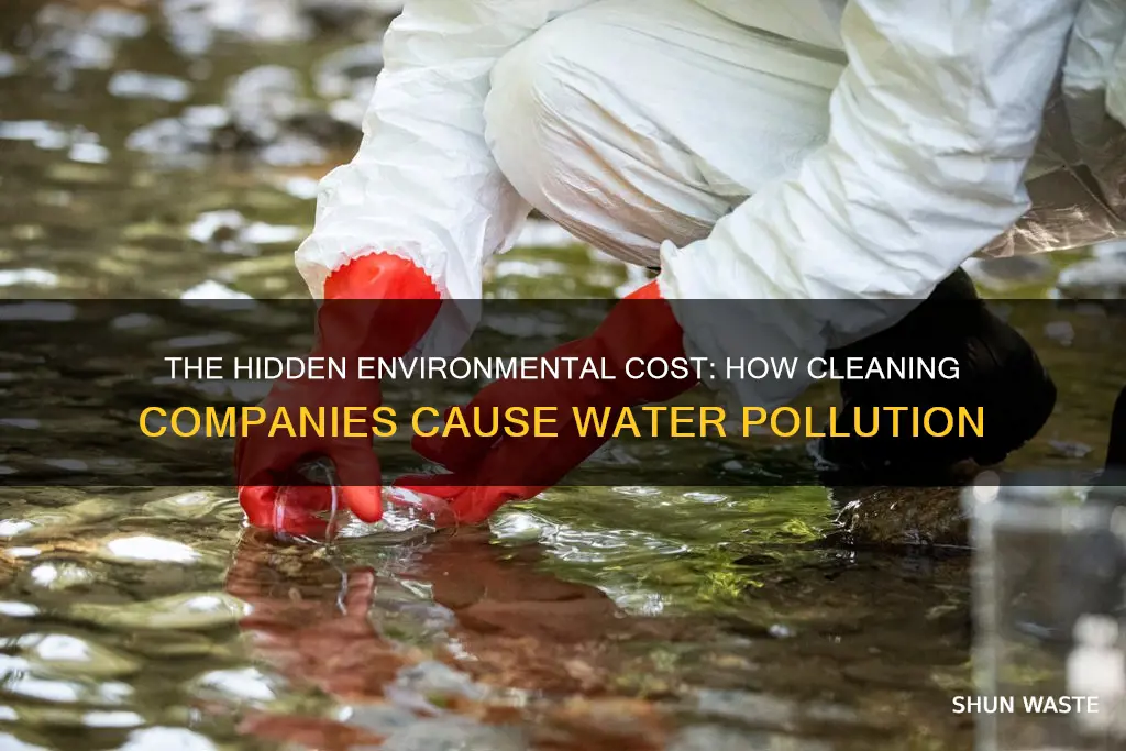 how do cleaning companies make water pollution happen