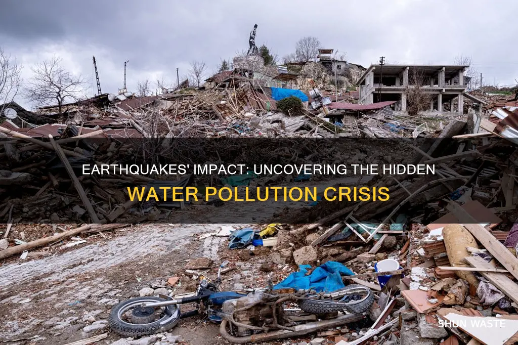 how do earthquakes cause water pollution