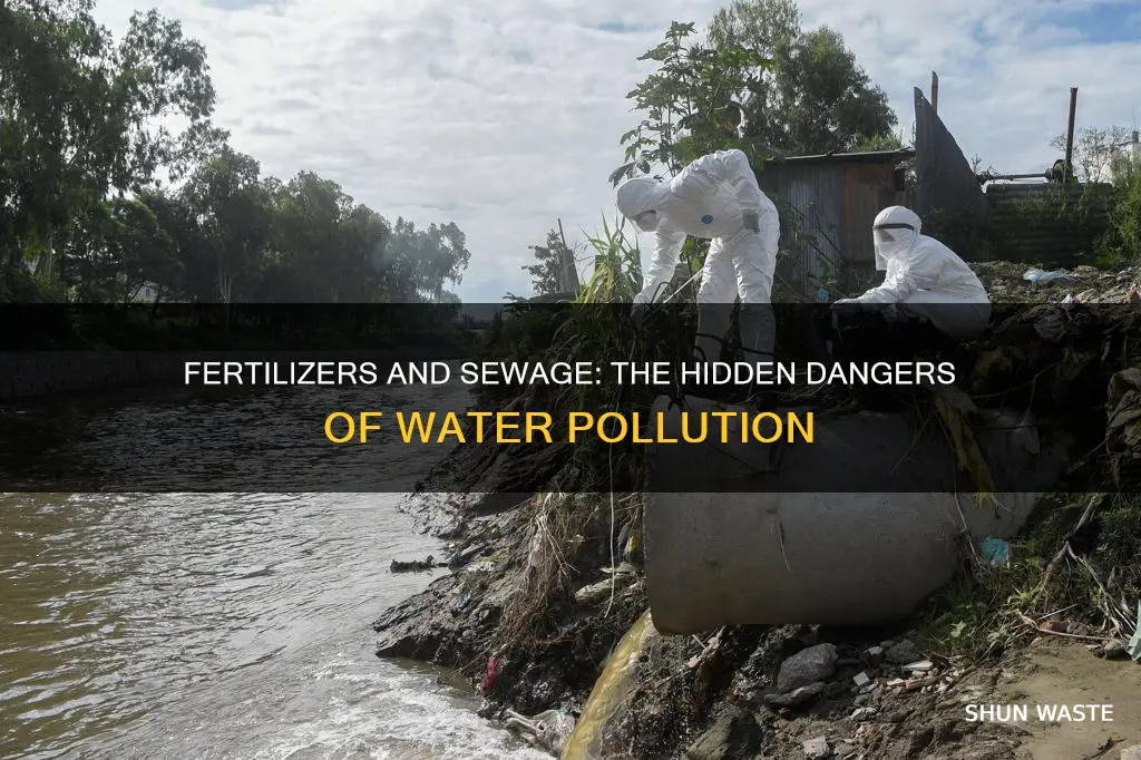 how do fertilisers and sewage pollute water