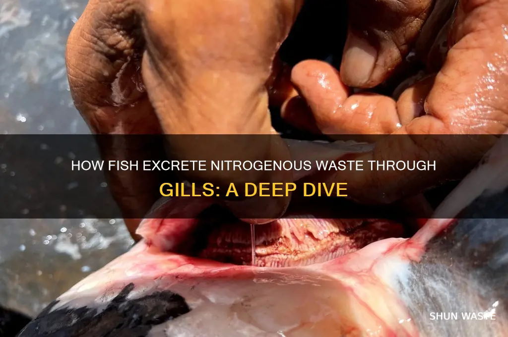 how do fish excrete nitrogenous waste through gills