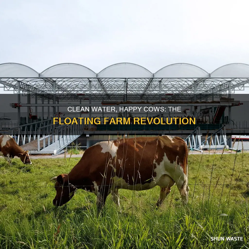 how do floating cow farms not pollute the water