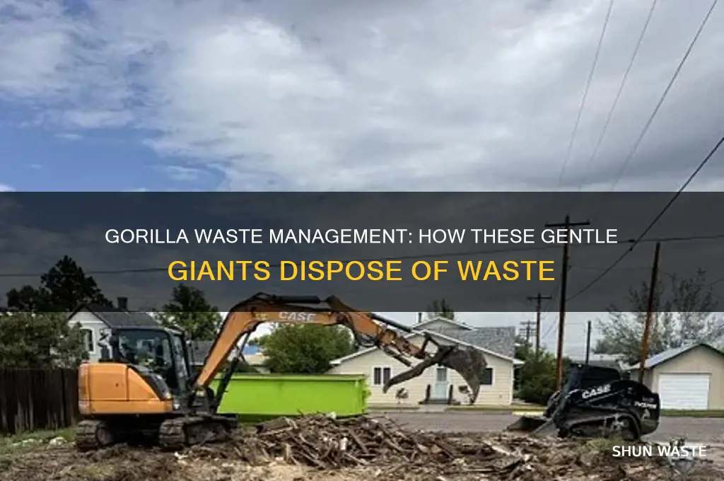 how do gorillas get rid of waste