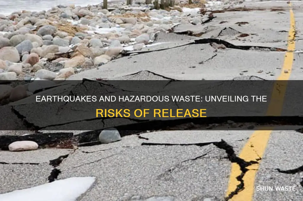 how do hazerdous wastes get released during a earthquake
