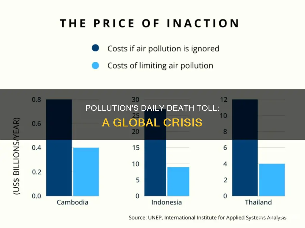 how do humans die a day because of pollution