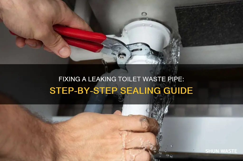 how do i seal leaking toilet waste pipe