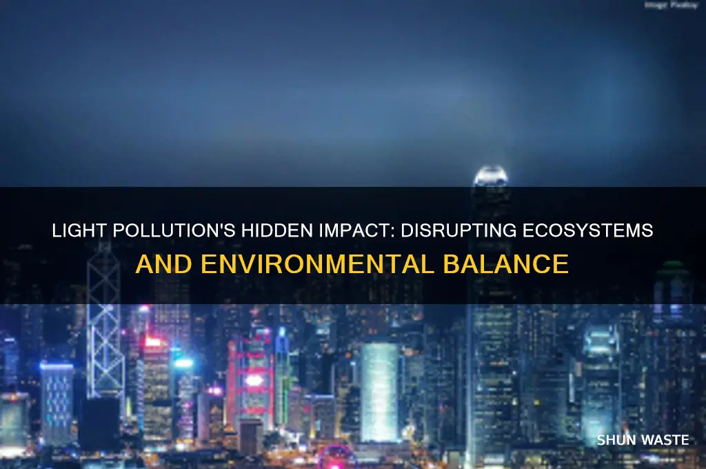 how do light pollution affect the environment