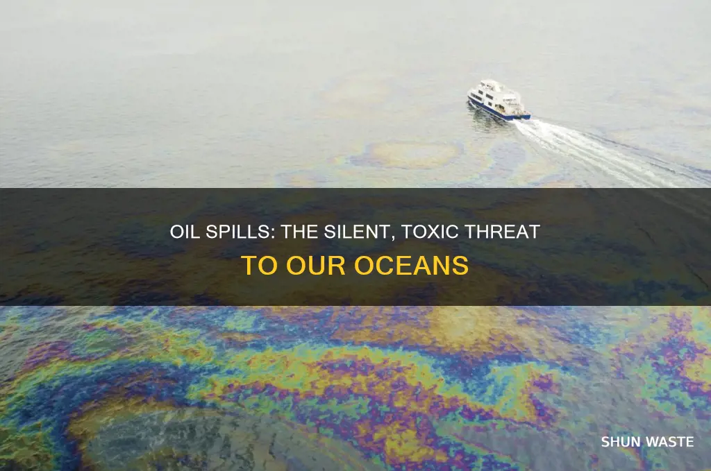 how do oil spills from ships pollute water