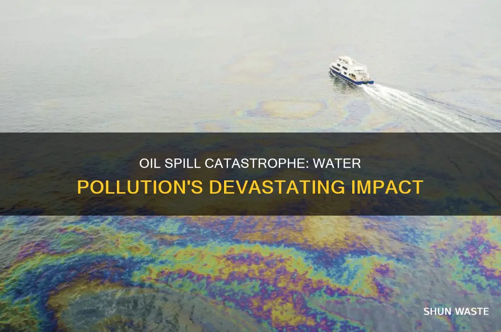 how do oil spills pollute water