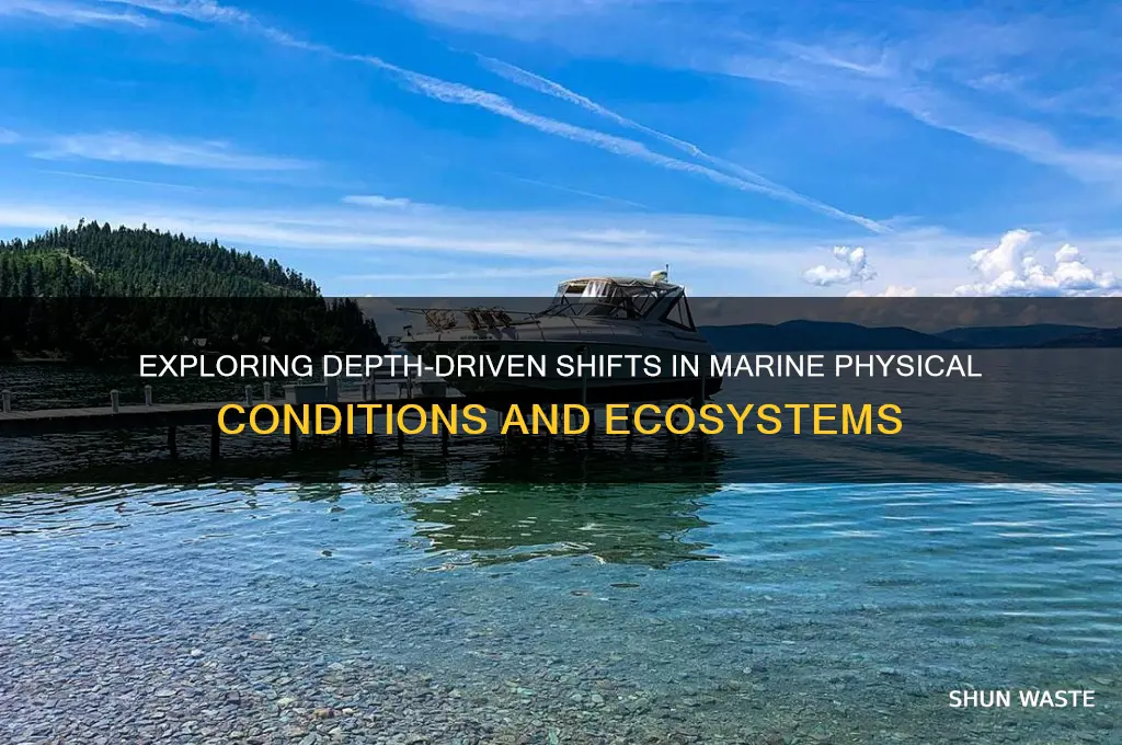 how do physical conditions change with depth in marine environments