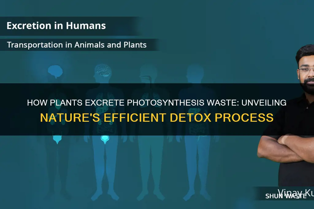 how do plants excrete waste products of photosynthesis