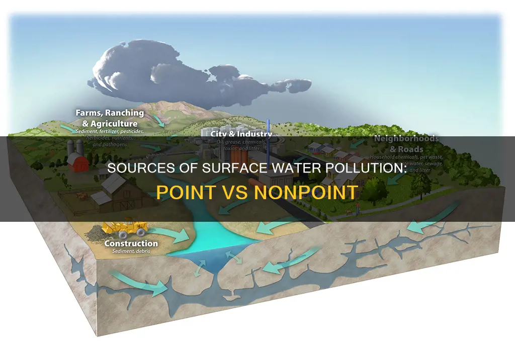 how do point and nonpoint source pollution affect surface water