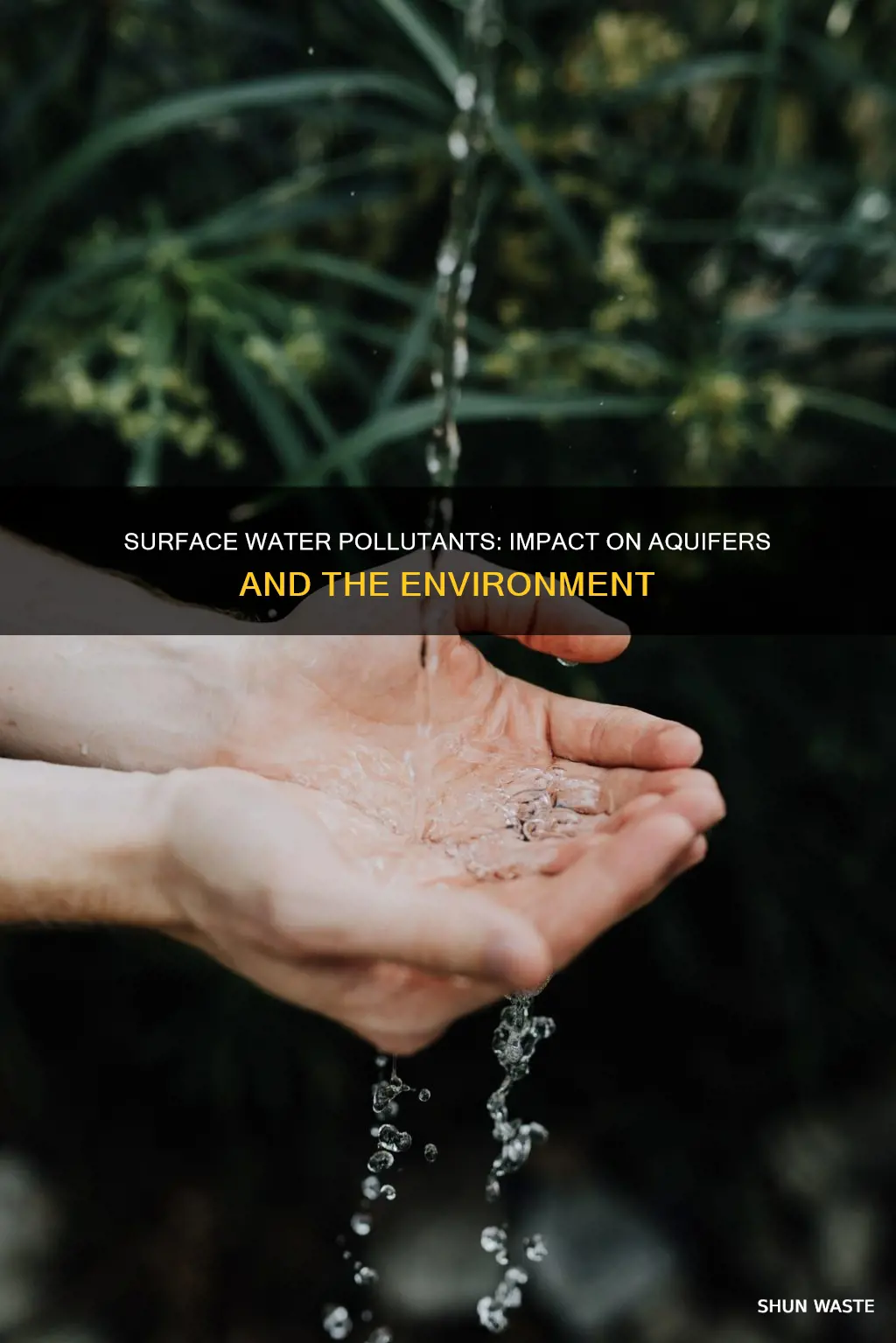 how do pollutants of surface water affect aquifers