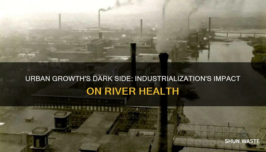 how do rapid urbanisation and industrialisation causes river pollution