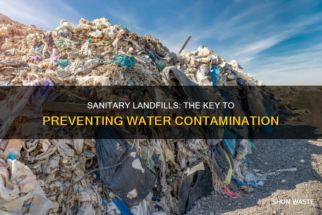 how do sanitary landfills safeguard against water pollution