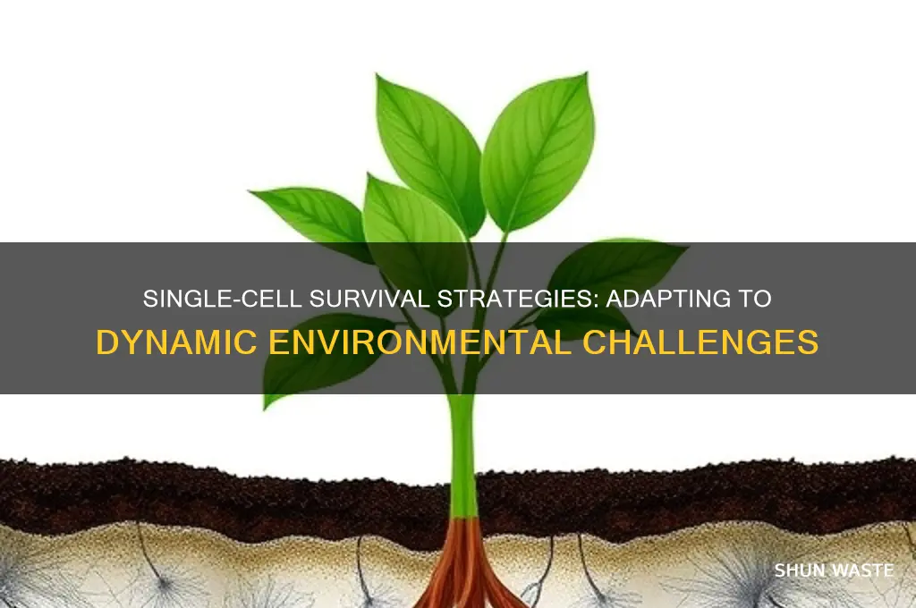 how do singled cell organisms deal with changing environment