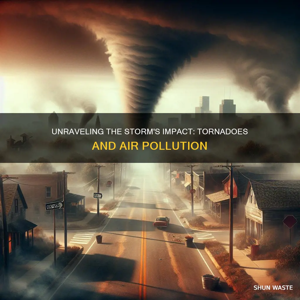 how do tornadoes cause air pollution