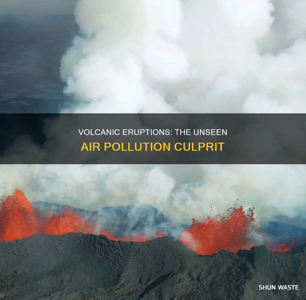 how do volcanic eruptions cause air pollution