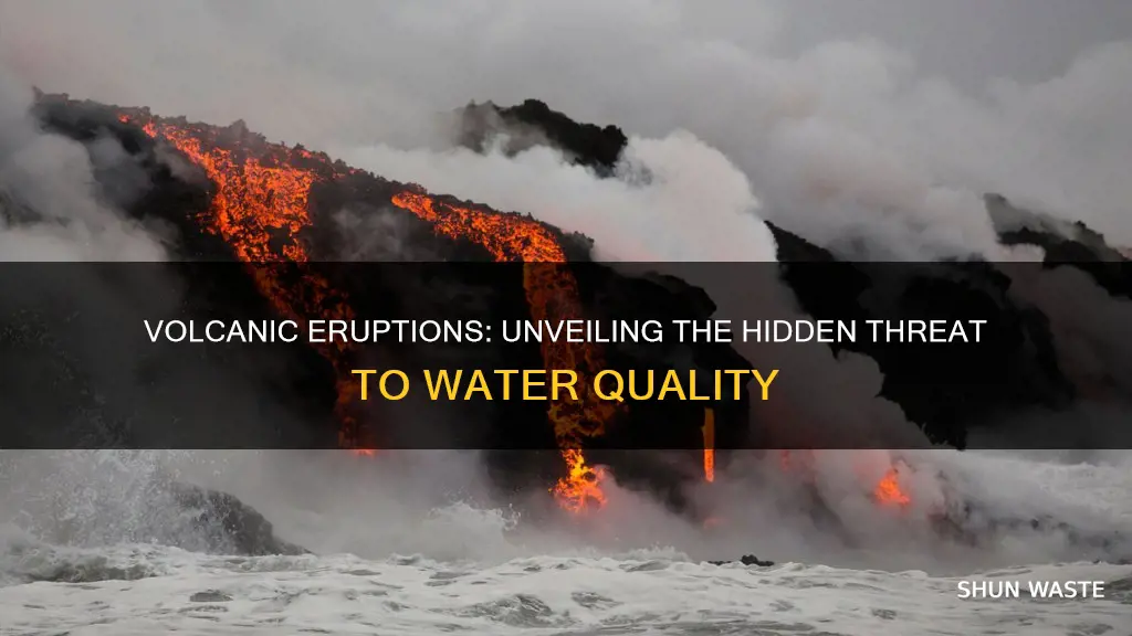 how do volcanoes cause water pollution