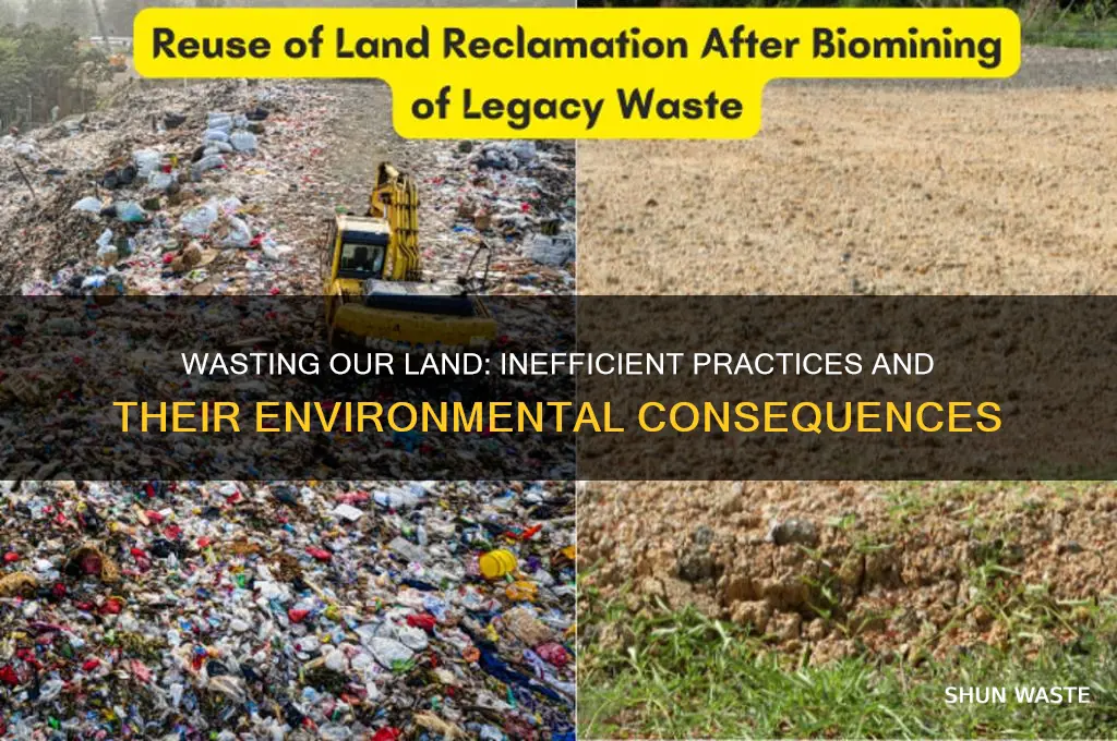 how do we use the land in a wasteful manner