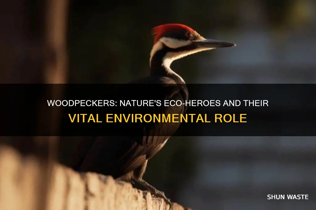 how do woodpeckers help the environment