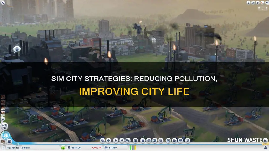 how do you reduce pollution sim city