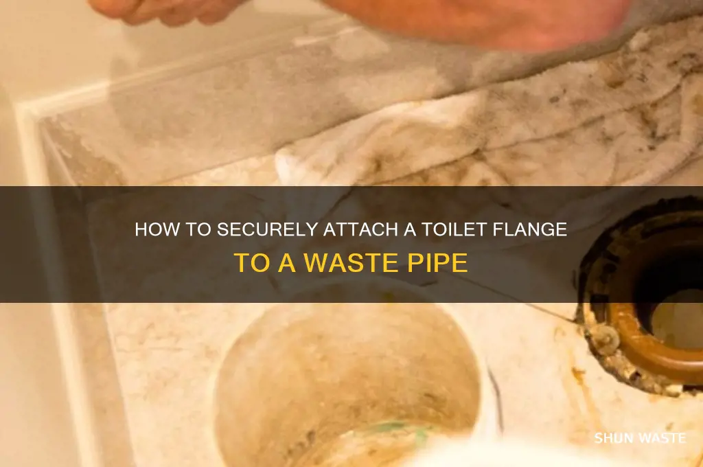 how dobvb tpilet flsnge attached to waste pipe