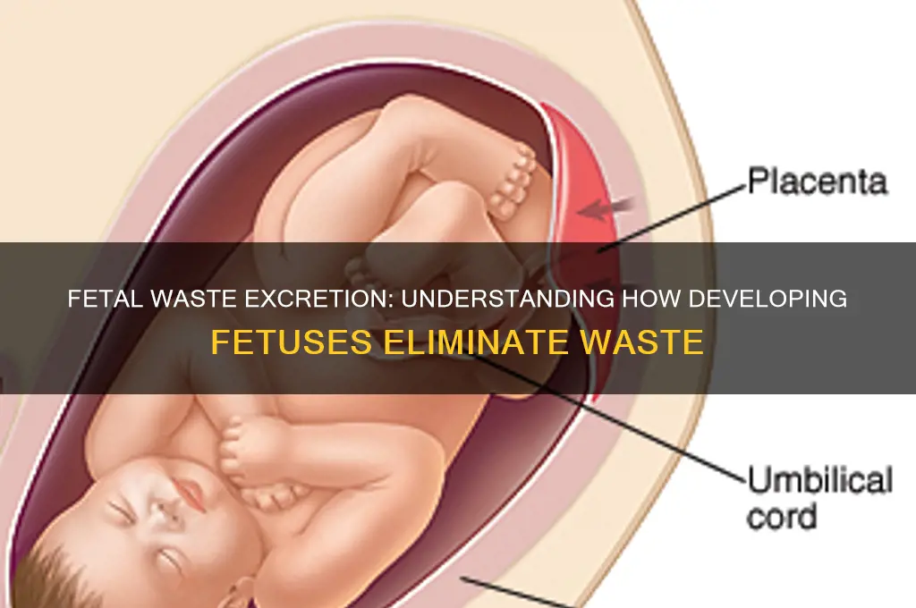 how does a developing fetus excrete waste
