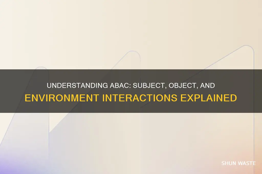 how does abac work with subject object and environment