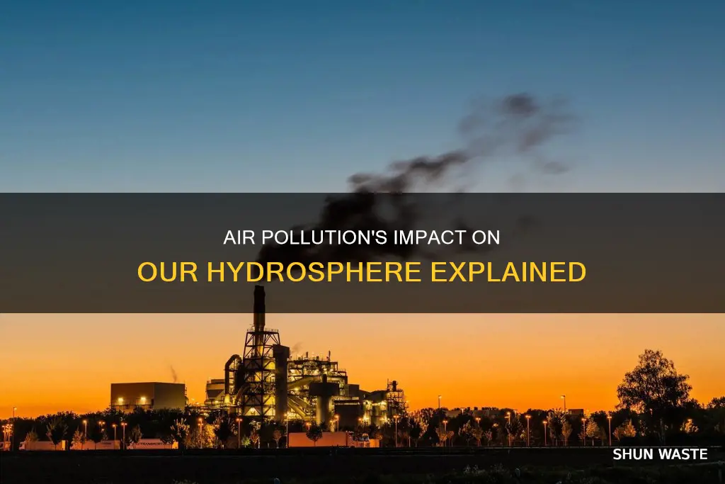 how does air pollution affect hydrosphere