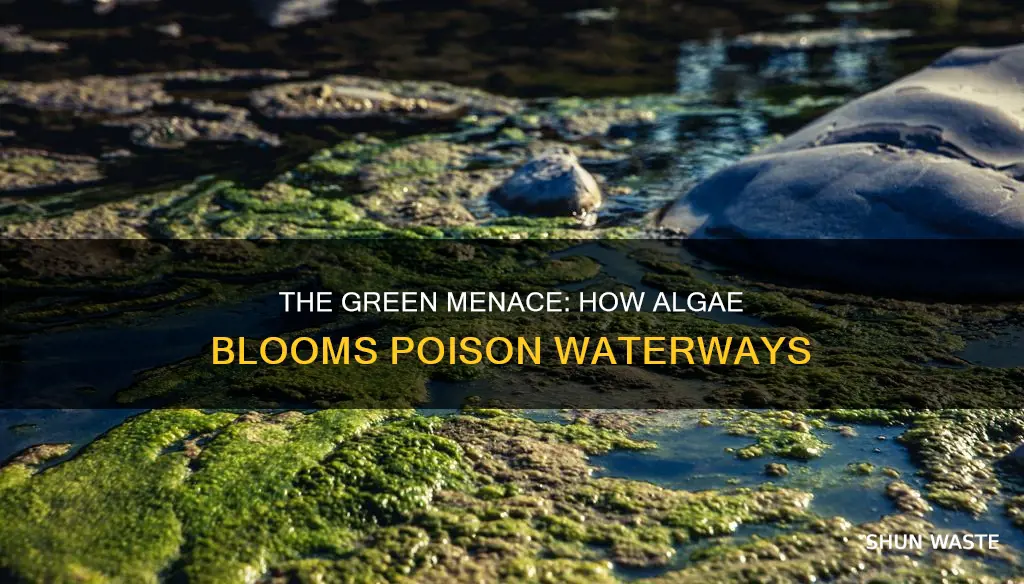 how does algae pollute water