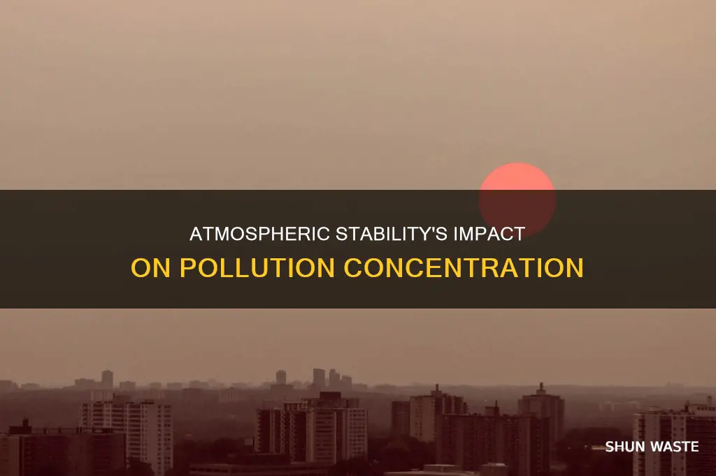 how does atmospheric stability affect pollution concentration