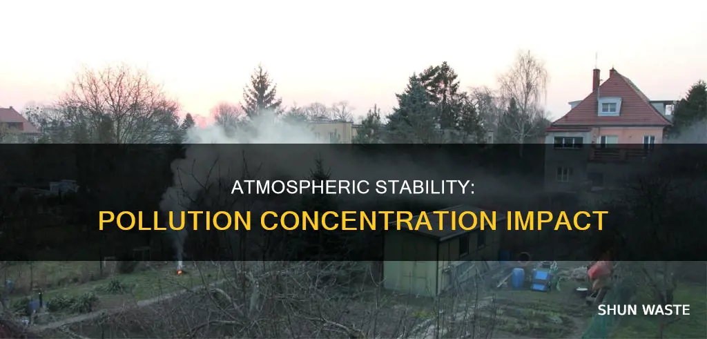 how does atmospheric stability effect pollution concentration