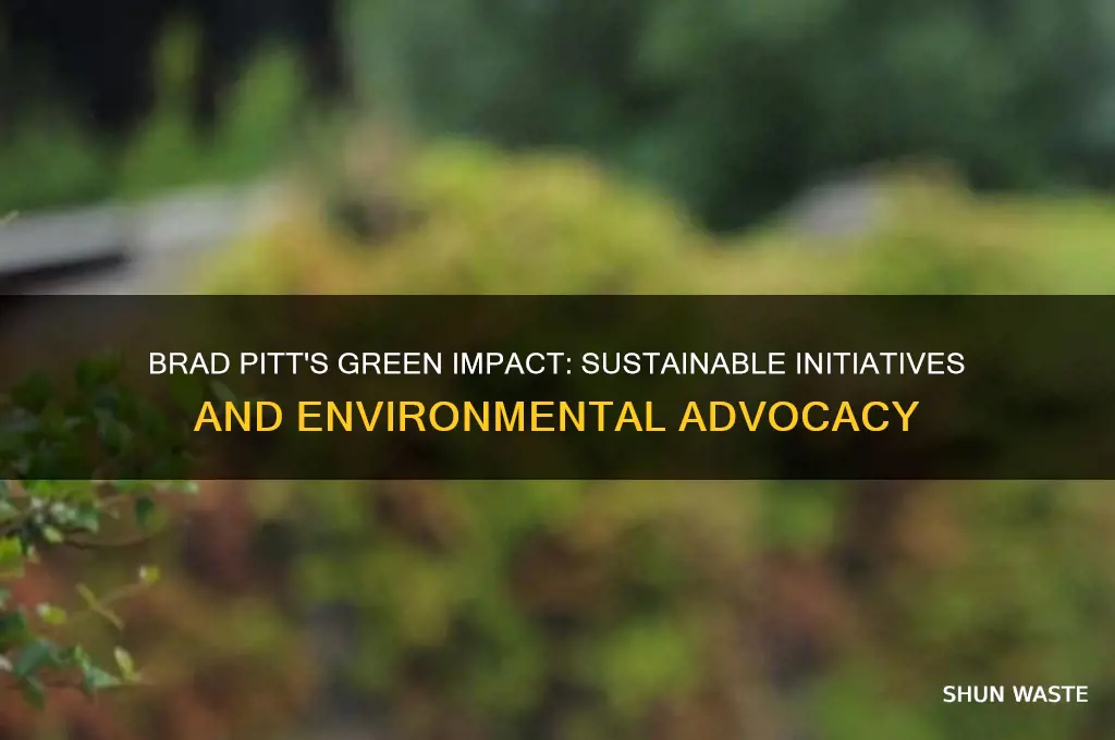 how does brad pitt help the environment