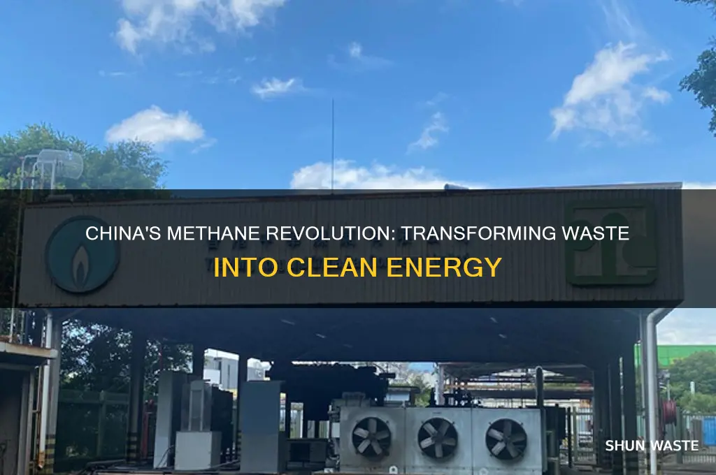 how does china produce methane from waste