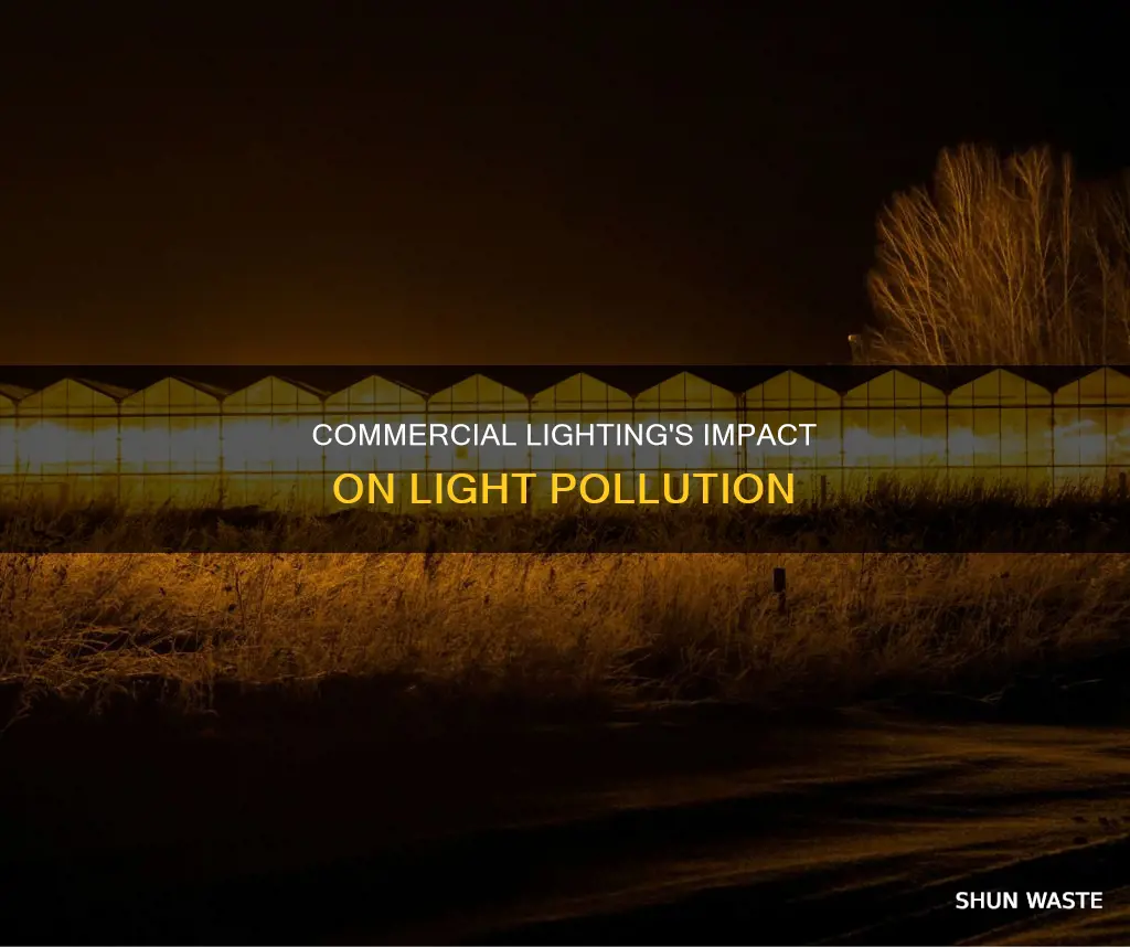 how does commercial lighting affect light pollution