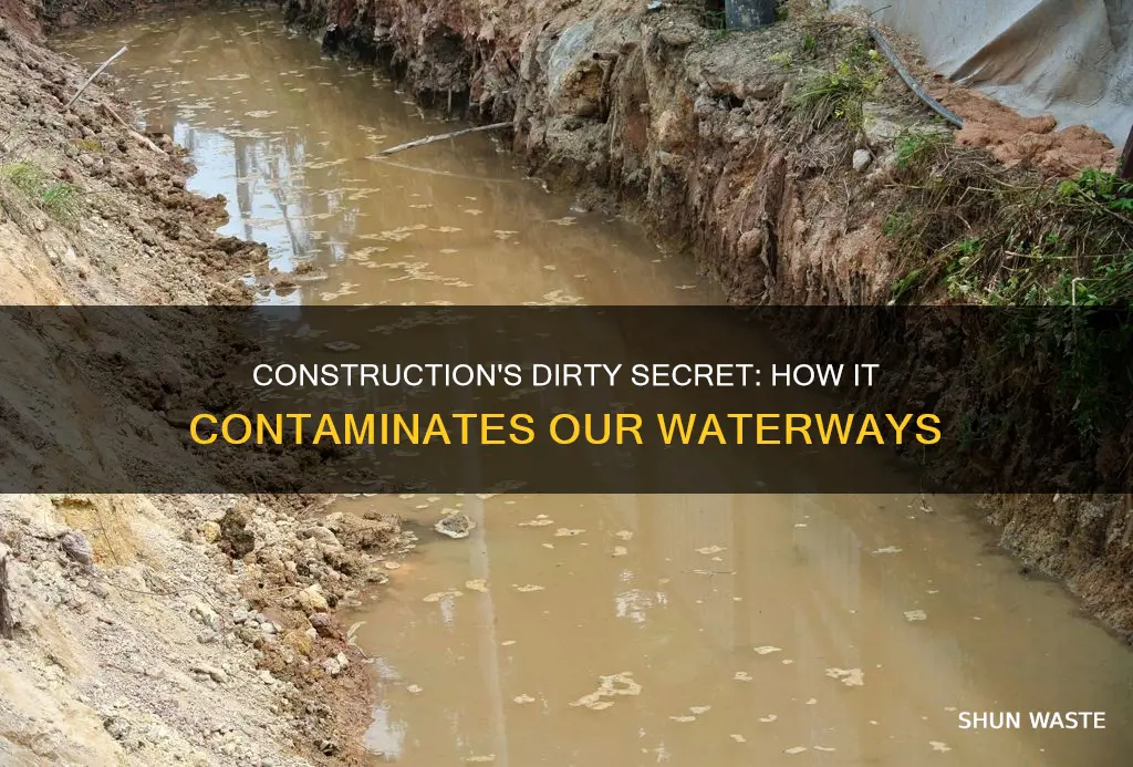 how does construction pollute water