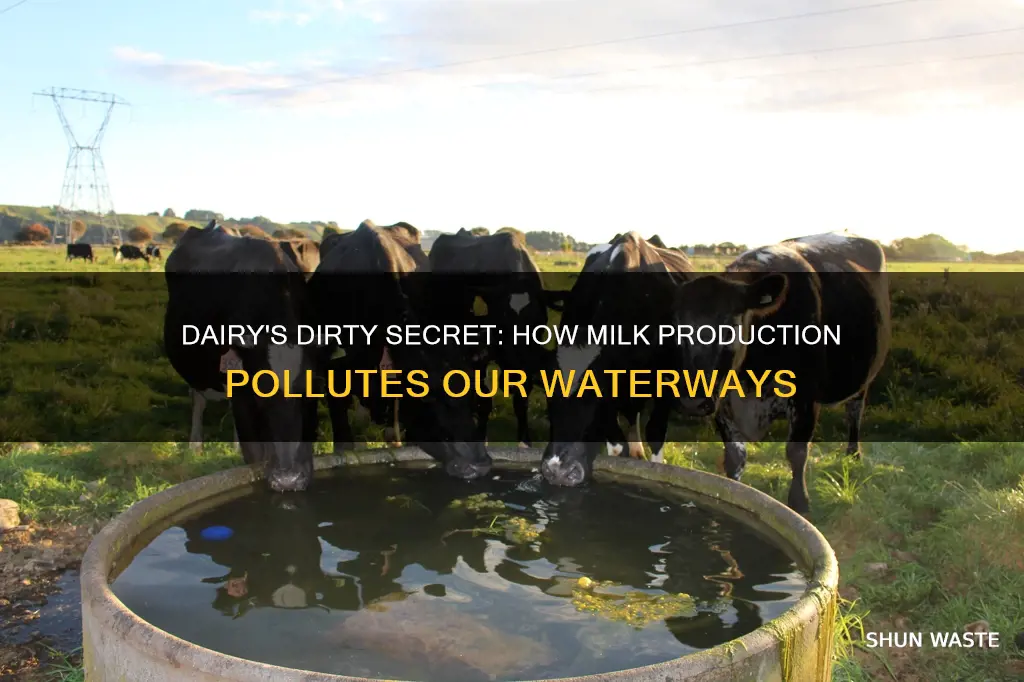 how does dairy farming cause water pollution