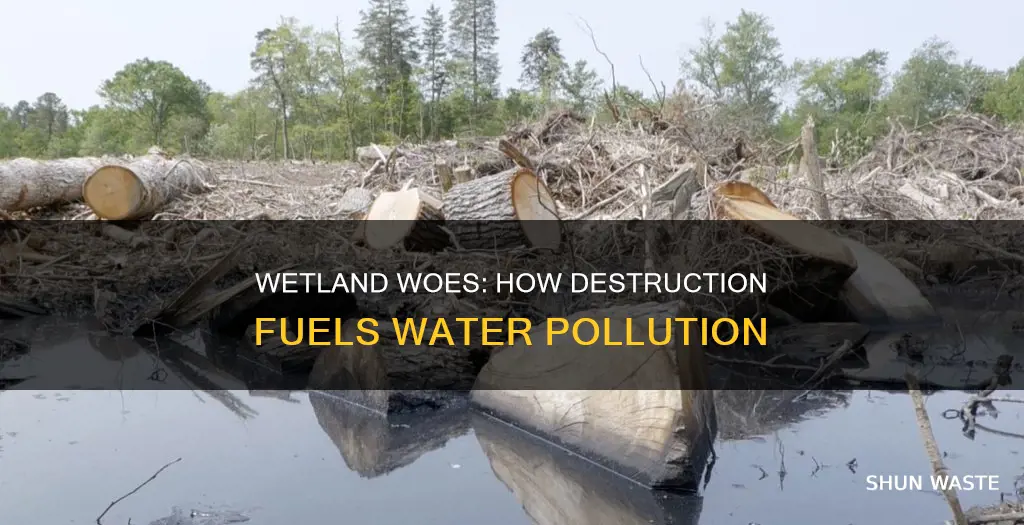 how does destruction of wetlands cause water pollution