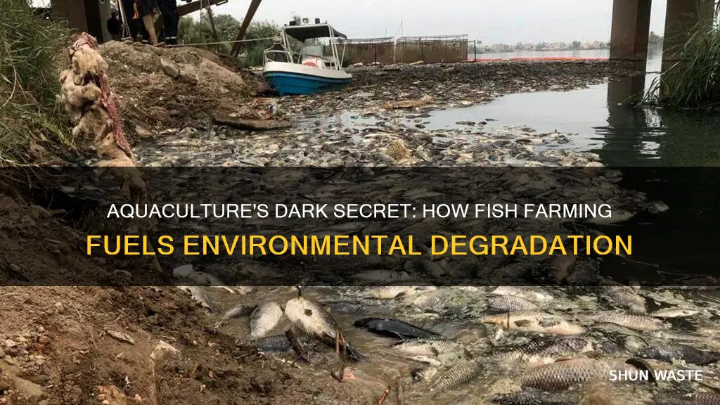 how does fish farming cause pollution