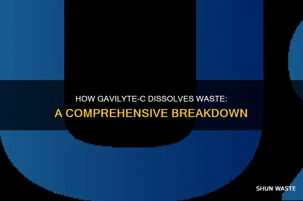 how does gavilyte c work dissolves waste