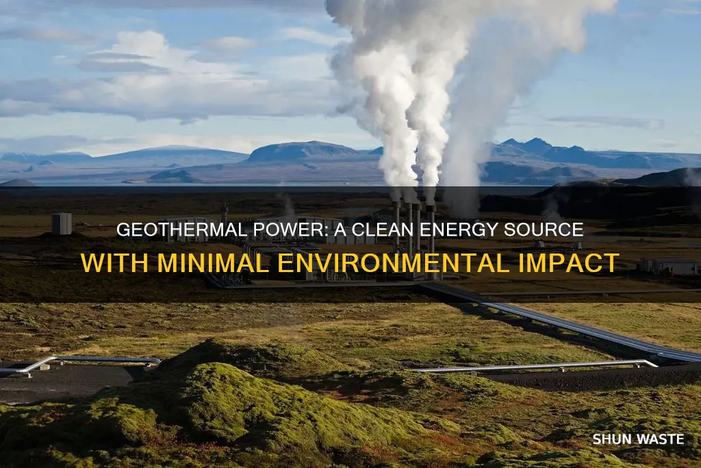 how does geothermal energy cause less pollution