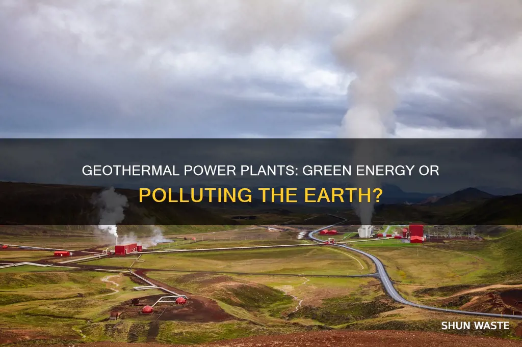 how does geothermal power plant pollute the earth