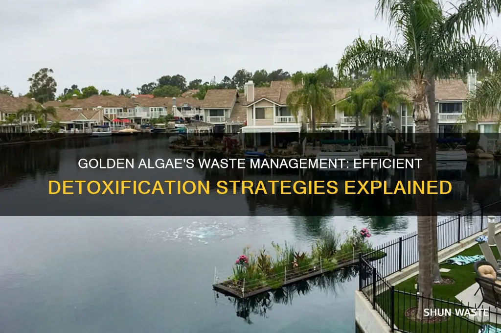 how does golden algae get rid of waste