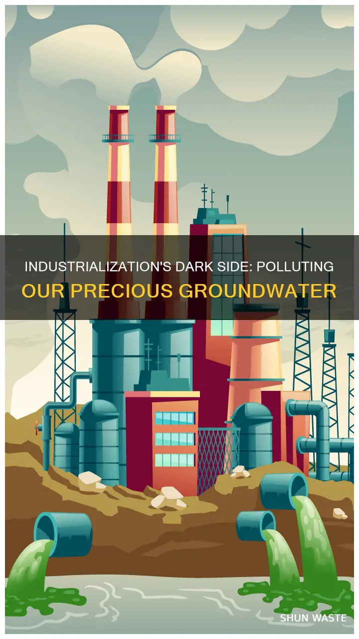 how does industrialization pollute groundwater