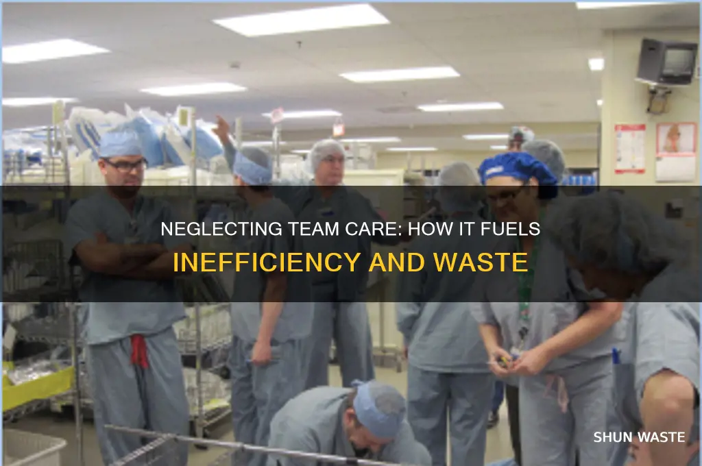 how does lack of team care lead to waste