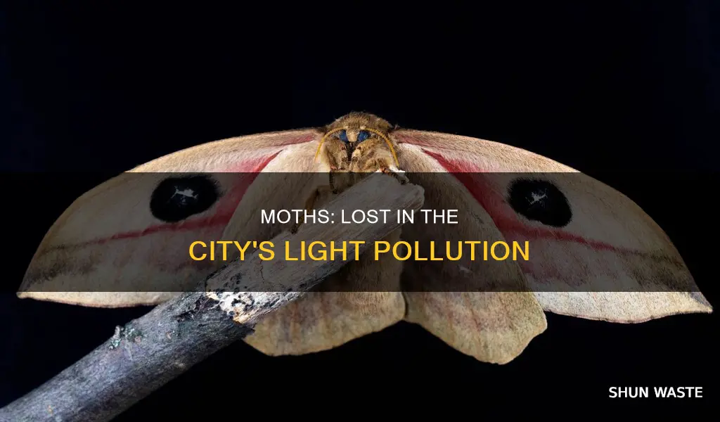 how does light pollution affect moths