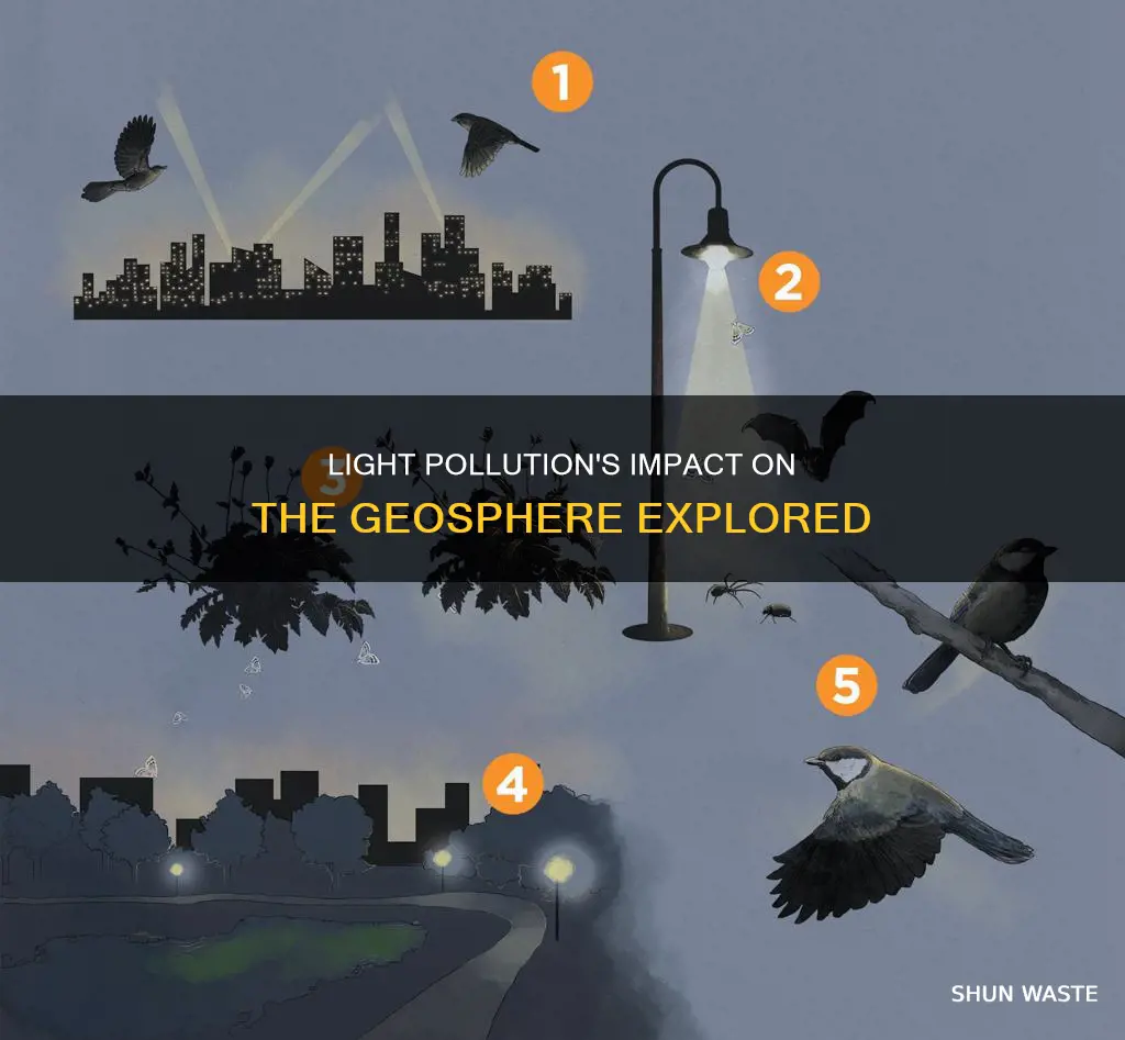 how does light pollution affect the geosphere