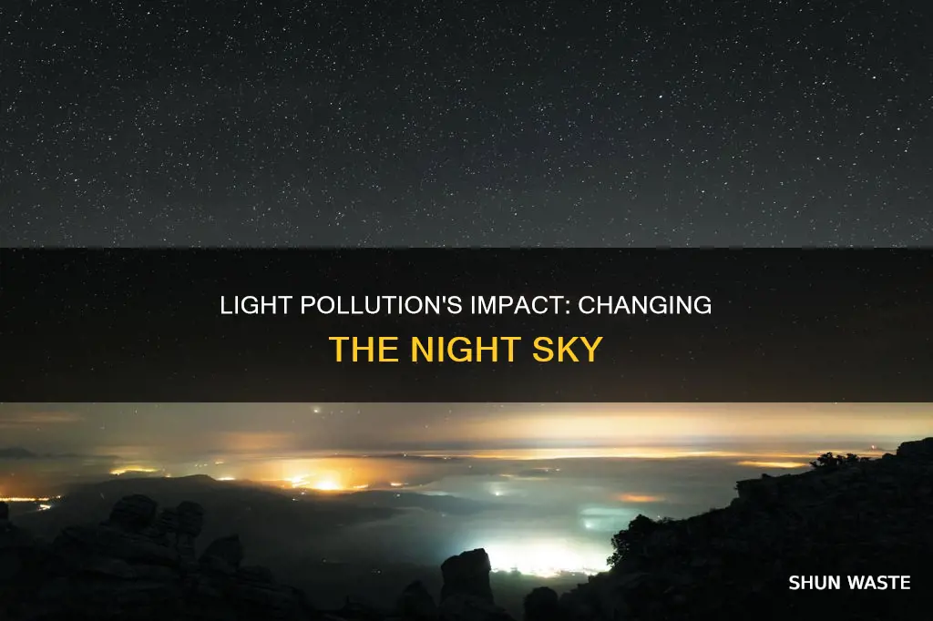 how does light pollution affect the night sky