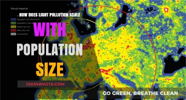 Light Pollution: Scaling with Population Growth
