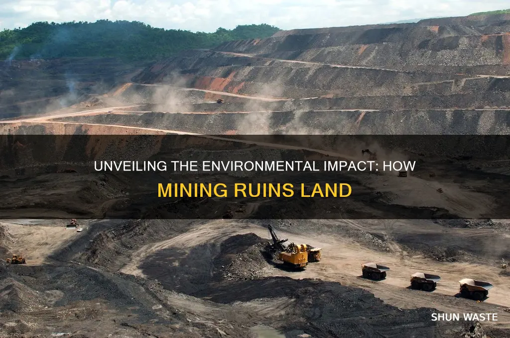 how does mining activities cause land pollution